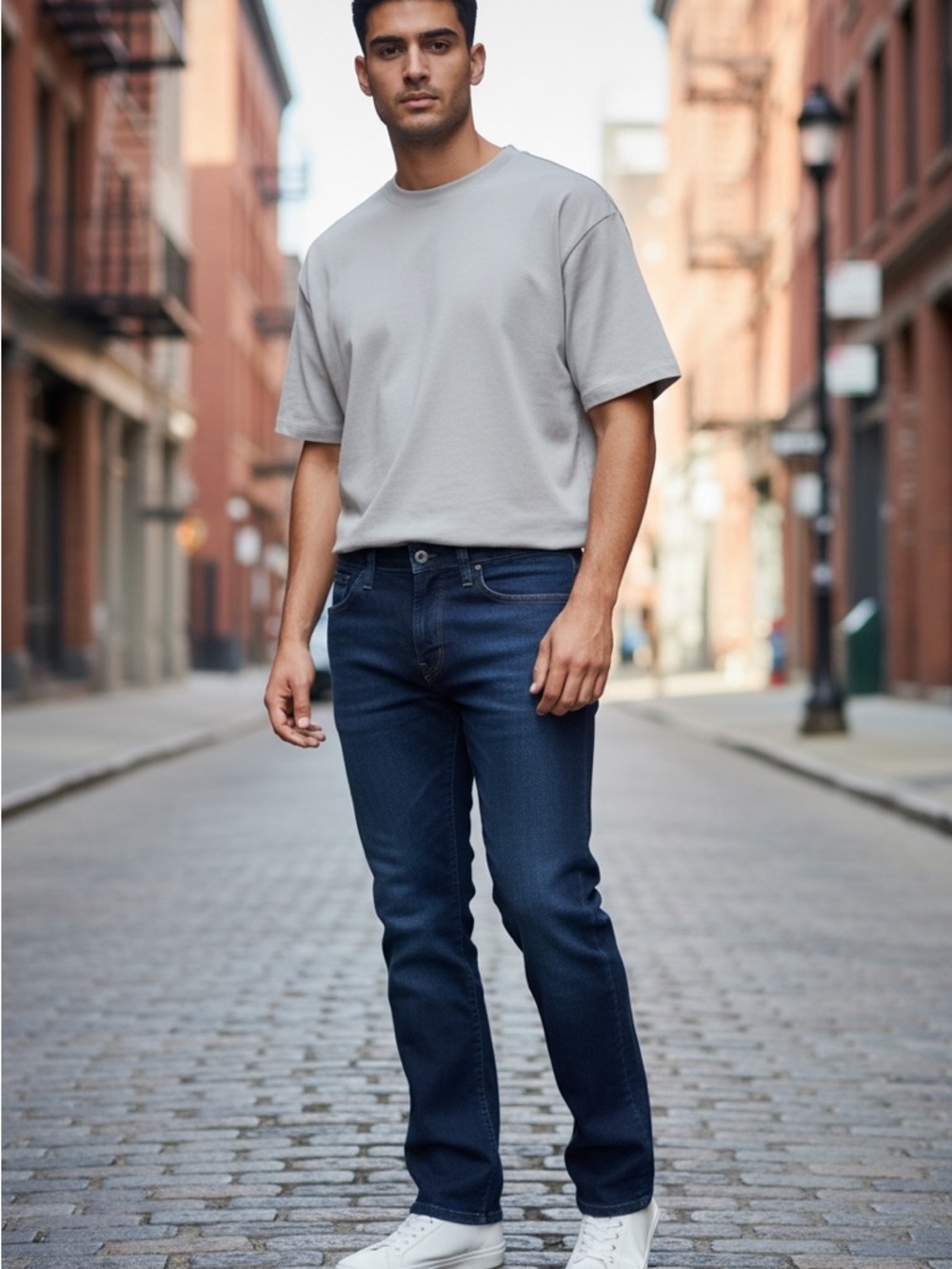 34 Heritage Carisma Slim Straight Men's Jeans in Dark Blue Denim 34 x 32